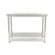Werktafel rvs - 180 x 60 cm - Verstelbare Hoogte - met Onderschap