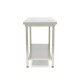 Werktafel rvs - 60 x 60 cm - Verstelbare Hoogte - met Onderschap