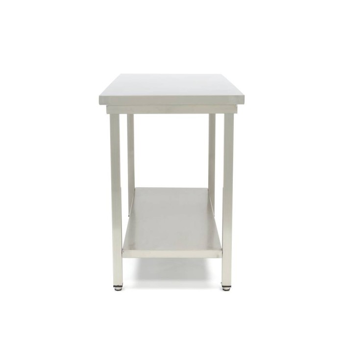 Werktafel rvs - 140 x 60 cm - Verstelbare Hoogte - met Onderschap