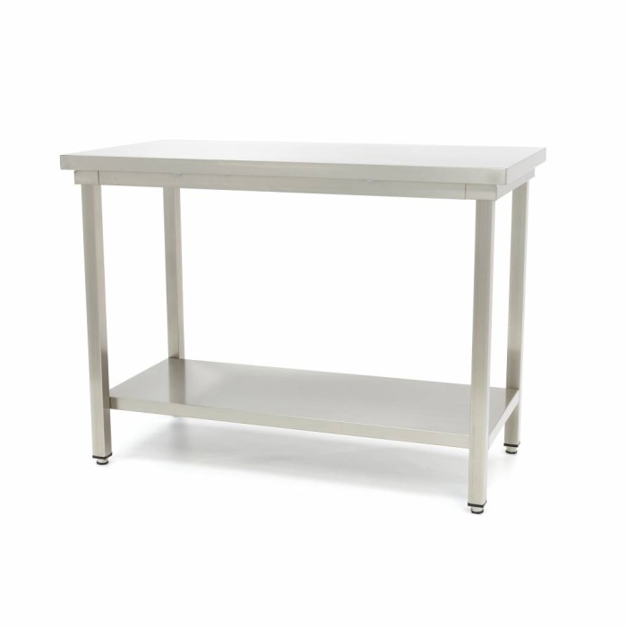 Werktafel rvs - 160 x 70 cm - Verstelbare Hoogte