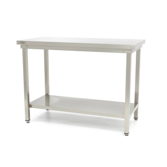 Werktafel rvs - 120 x 60 cm - Verstelbare Hoogte - met Onderschap