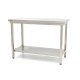 Werktafel rvs - 200 x 60 cm - Verstelbare Hoogte - met Onderschap