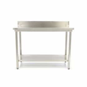 Werktafel rvs - 120 x 70 cm - Verstelbare Hoogte - met Spatrand