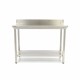 Werktafel rvs - 200 x 70 cm - Verstelbare Hoogte - met Spatrand