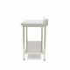 Werktafel rvs - 160 x 70 cm - Verstelbare Hoogte - met Spatrand