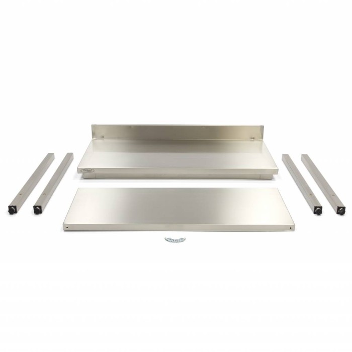 Werktafel rvs - 200 x 70 cm - Verstelbare Hoogte - met Spatrand