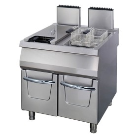 Premium Friteuse - 2 x 22 L - Dubbel -90 cm Diep - met Tapkraan - Gas