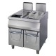 Premium Friteuse - 2 x 22 L - Dubbel -90 cm Diep - met Tapkraan - Gas