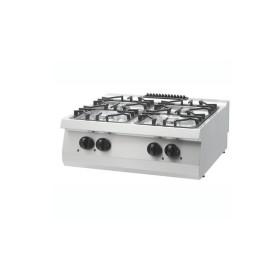 Heavy Duty Kookplaat - 4 Pitten - Dubbel - 70 cm Diep - 24 kW - Gas