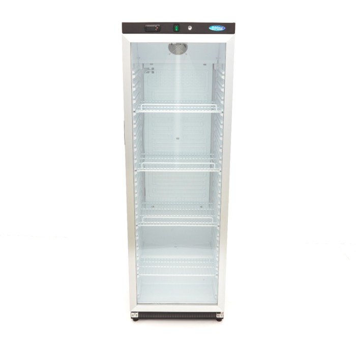 Koelkast - 400 L - Zwart - met Glazen Deur