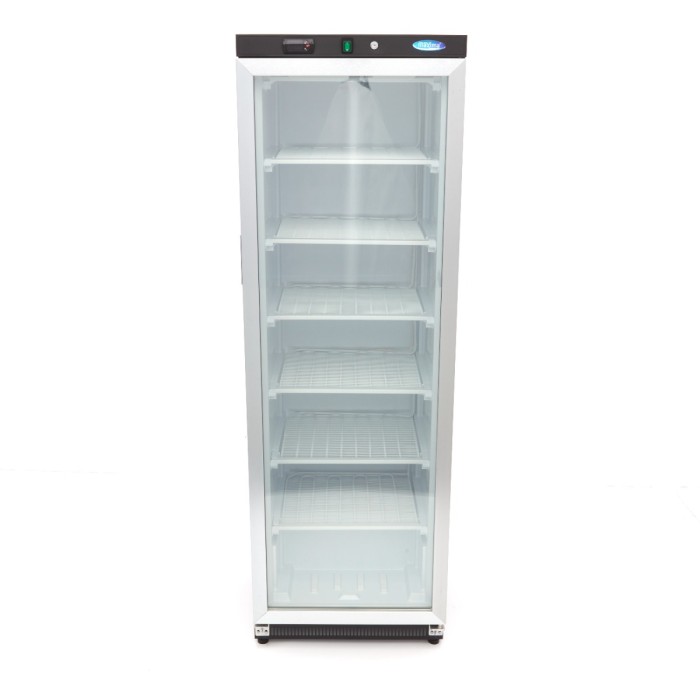 Vrieskast - 400 L - Zwart - met Glazen Deur