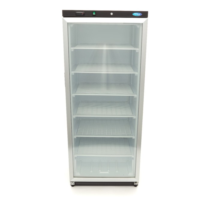 Vrieskast - 600 L - Zwart - met Glazen Deur