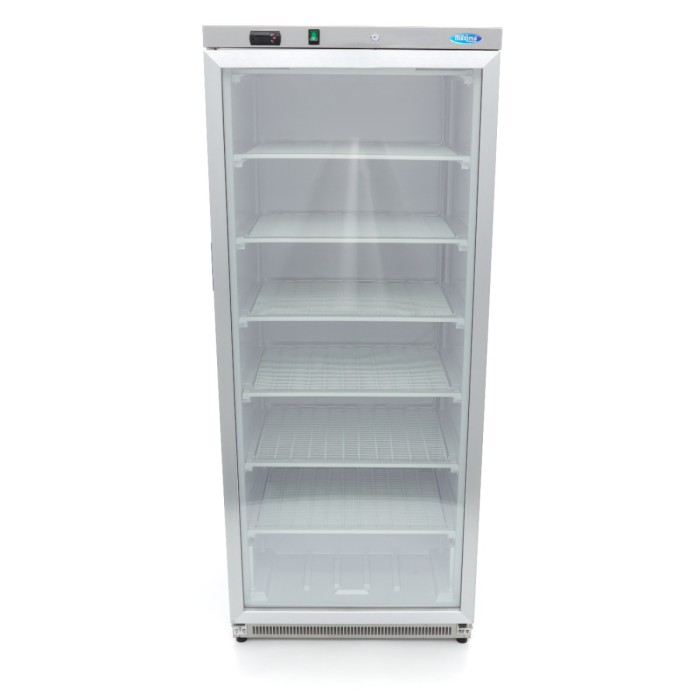 Vrieskast - 600 L - Rvs - met Glazen Deur