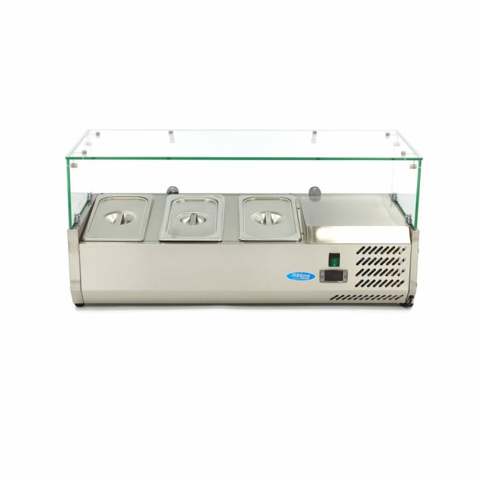 Opzetkoelvitrine - 95 cm - 3 x 1/3 GN Bakken
