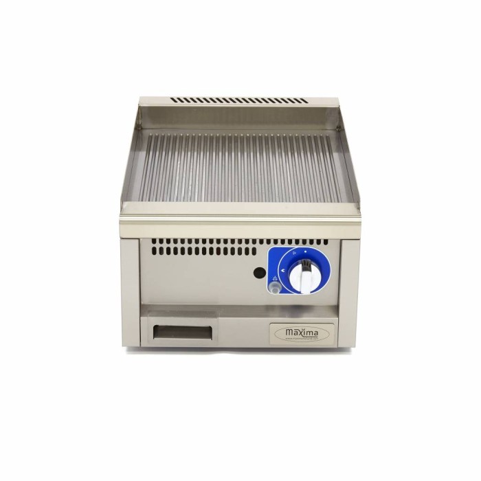 Horeca Grillplaat - Gegroefd - Enkel - 60 cm Diep - Gas