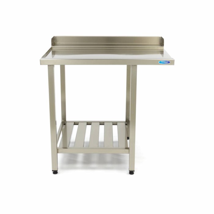 Spoeltafel - 120 x 75 cm - Afvoer Vaatwasser Links - incl. Onderschap
