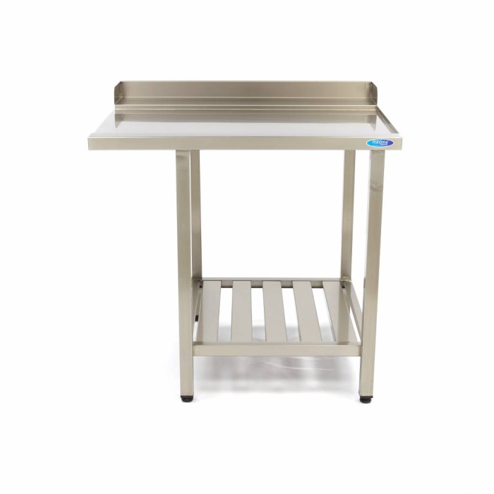 Spoeltafel - 120 x 75 cm - Afvoer Vaatwasser Rechts - incl. Onderschap