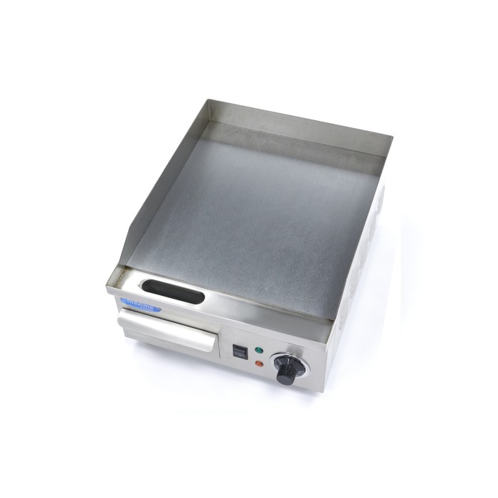 Grillplaat - Glad - 36 cm - incl. Opvangbak