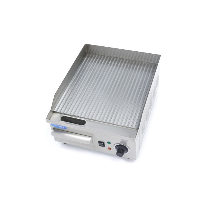 Grillplaat - Gegroefd - 36 cm - incl. Opvangbak