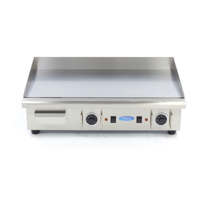 Grillplaat - Glad Chroom - 73 cm - incl. Opvangbak - 400V