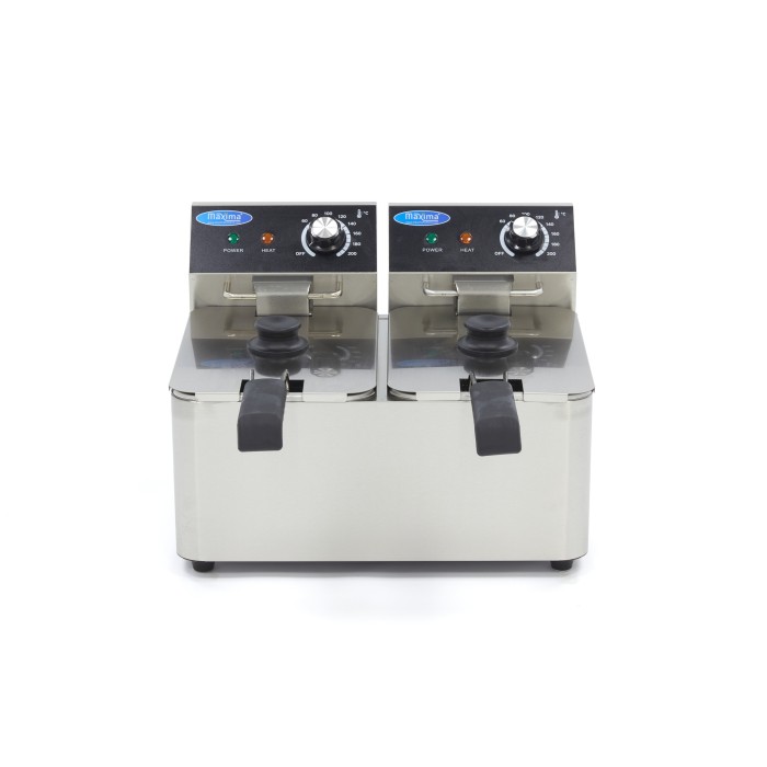 Frituurpan - 2x 4 L - 2 Manden - tot 1,5 Kg Frites