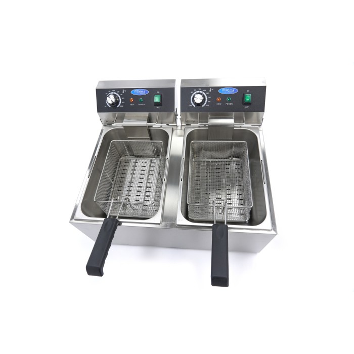 Frituurpan - 2x 11 L - 2 Manden - tot 2,8 Kg Frites