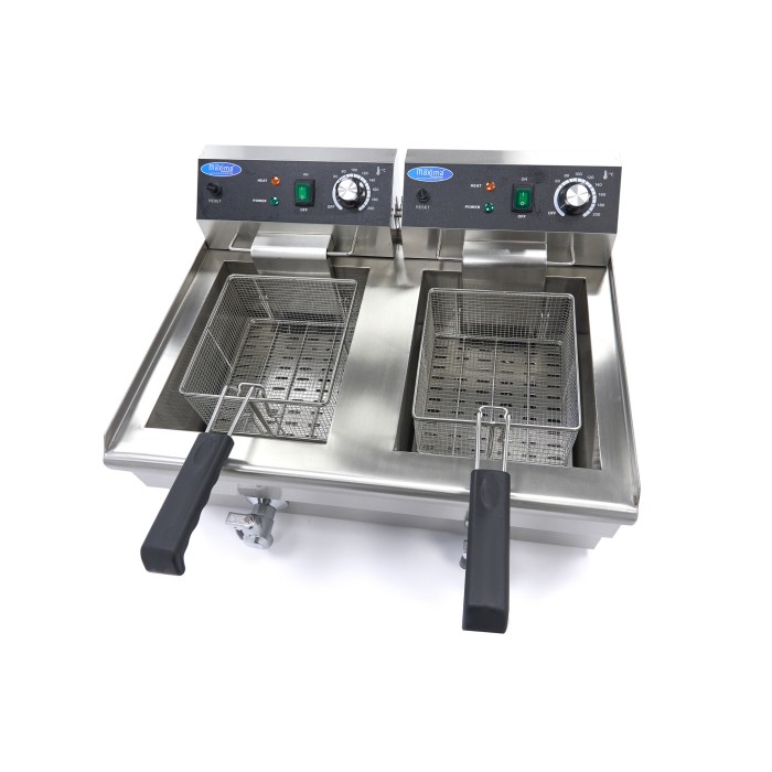 Frituurpan - 2x 13 L - 2 Manden - met Tapkraan