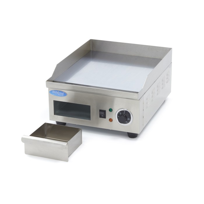 Grillplaat - Glad Chroom - 36 cm - incl. Opvangbak