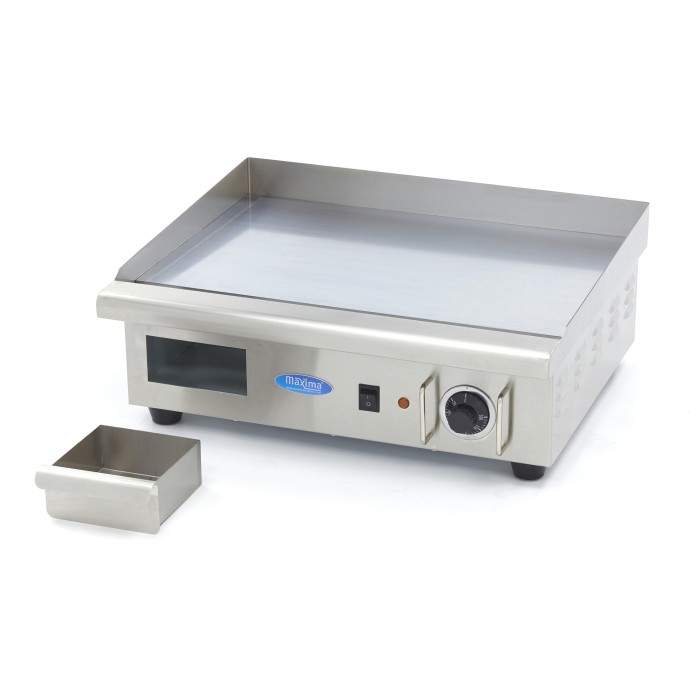 Grillplaat - Glad Chroom - 55 cm - incl. Opvangbak