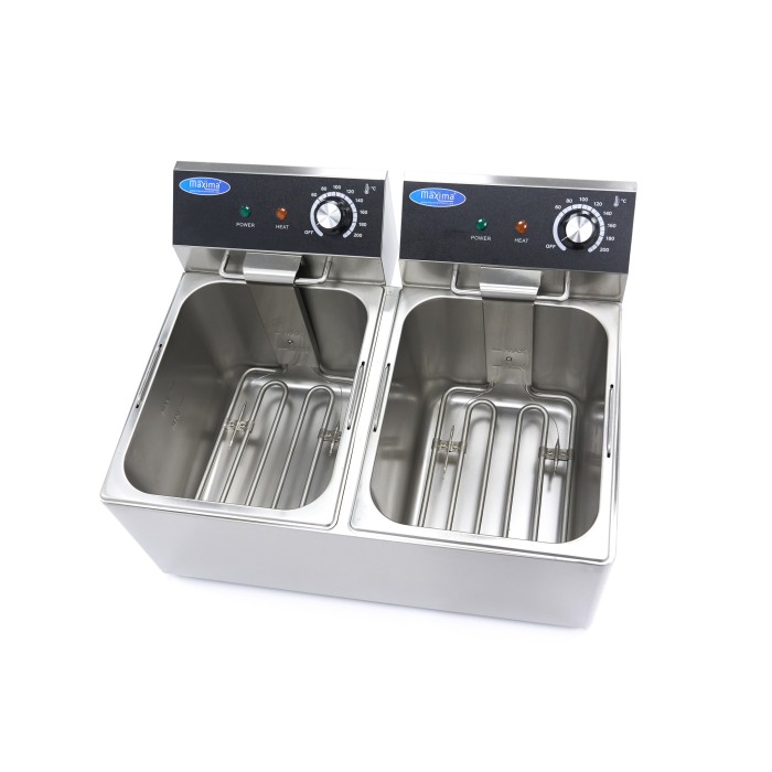 Frituurpan - 2x 8 L - 2 Manden - tot 2,8 Kg Frites