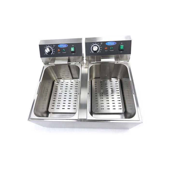 Frituurpan - 2x 11 L - 2 Manden - tot 2,8 Kg Frites