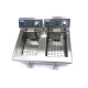 Frituurpan - 2x 10 L - 2 Manden - met Tapkraan