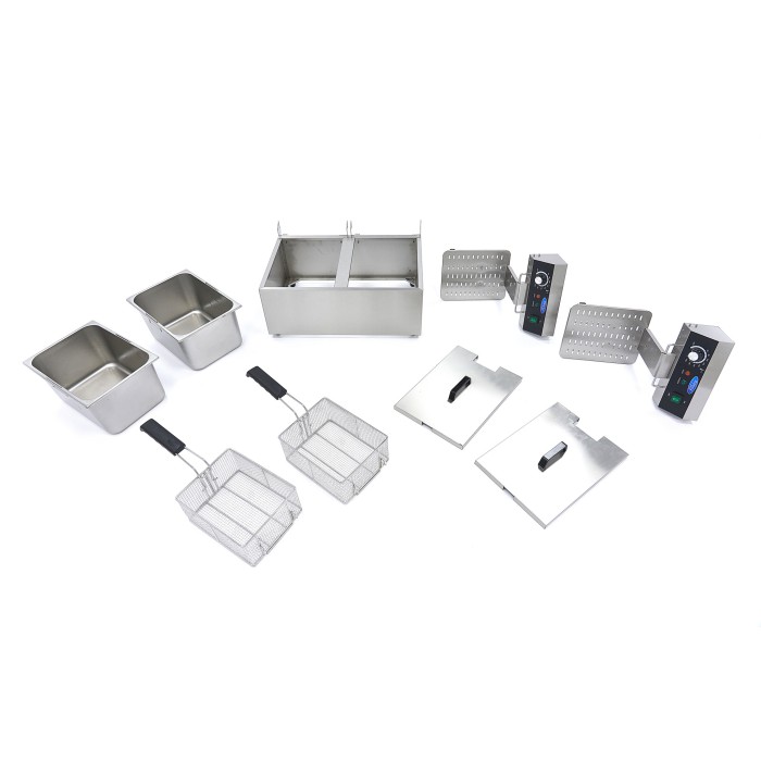 Frituurpan - 2x 11 L - 2 Manden - tot 2,8 Kg Frites