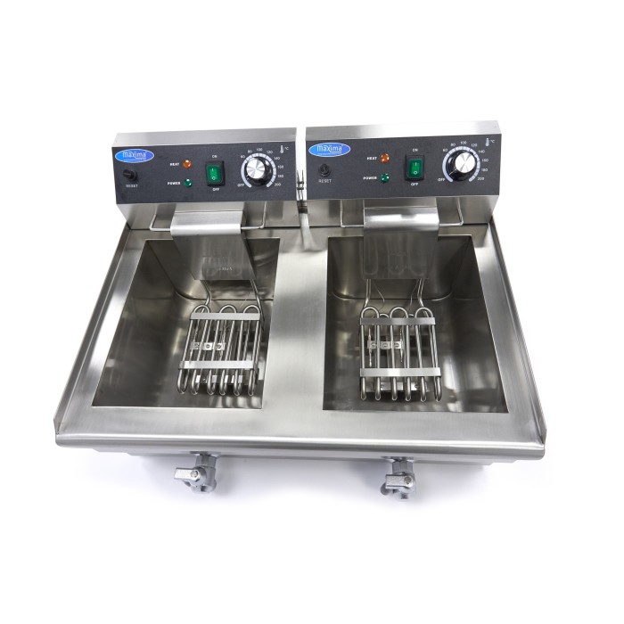 Frituurpan - 2x 13 L - 2 Manden - met Tapkraan