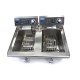 Frituurpan - 2x 13 L - 2 Manden - met Tapkraan