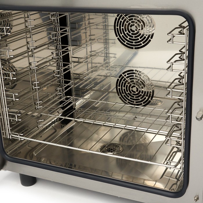 Combisteamer - 6 Bakken (1/1 GN / 60 x 40 cm) - Digitaal Display - 400V