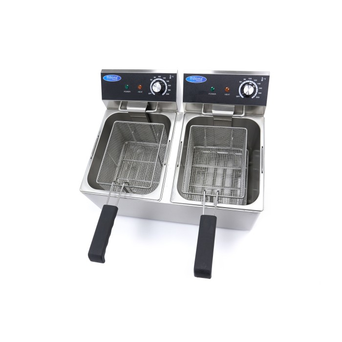 Frituurpan - 2x 8 L - 2 Manden - tot 2,8 Kg Frites