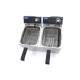 Frituurpan - 2x 8 L - 2 Manden - tot 2,8 Kg Frites