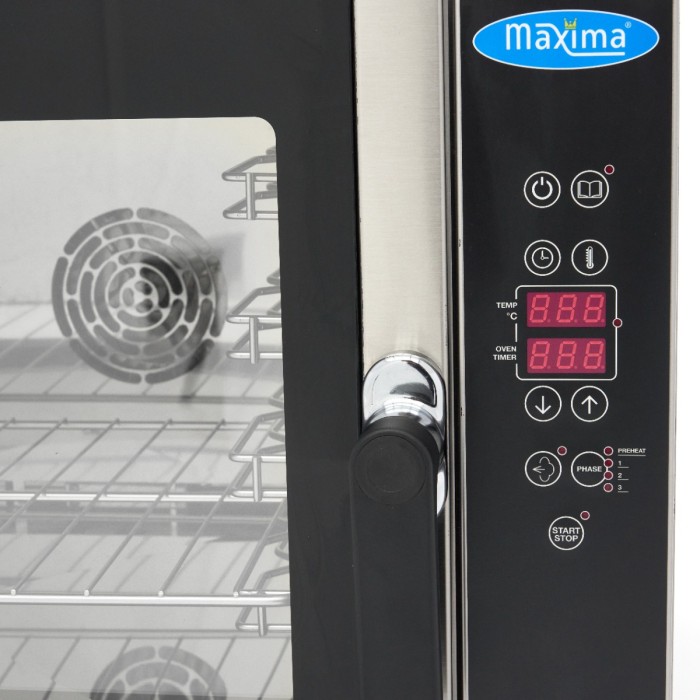 Combisteamer - 4 Bakken (1/1 GN / 60 x 40 cm) - Digitaal Display - 400V