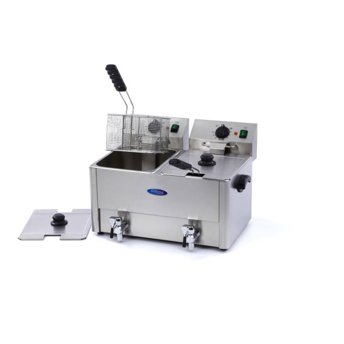 Frituurpan - 2x 8 L - 2 Manden - met Tapkraan
