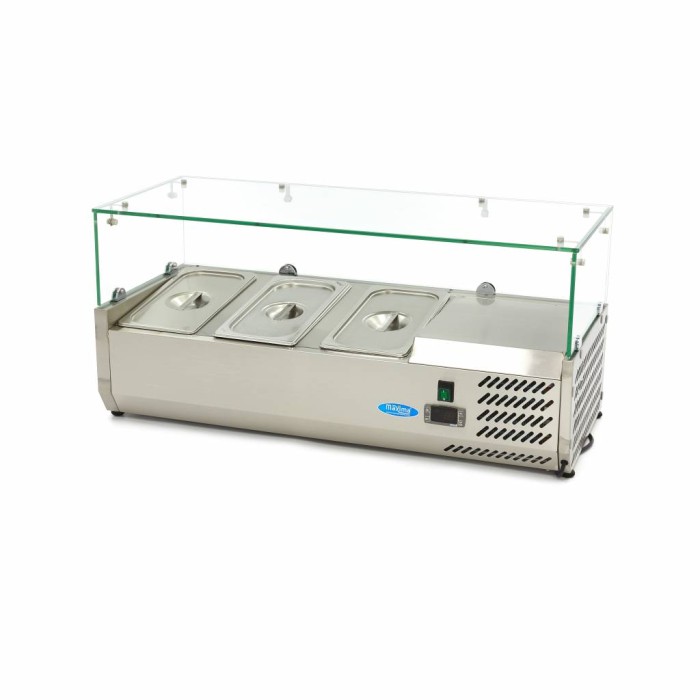 Opzetkoelvitrine - 95 cm - 3 x 1/3 GN Bakken