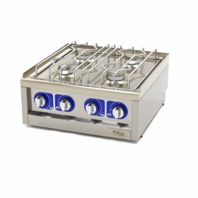 Kookplaat Horeca - 4 Pitten - Dubbel - 60 cm Diep - Gas