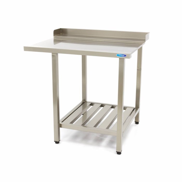 Spoeltafel - 70 x 75 cm - Afvoer Vaatwasser Rechts - incl. Onderschap
