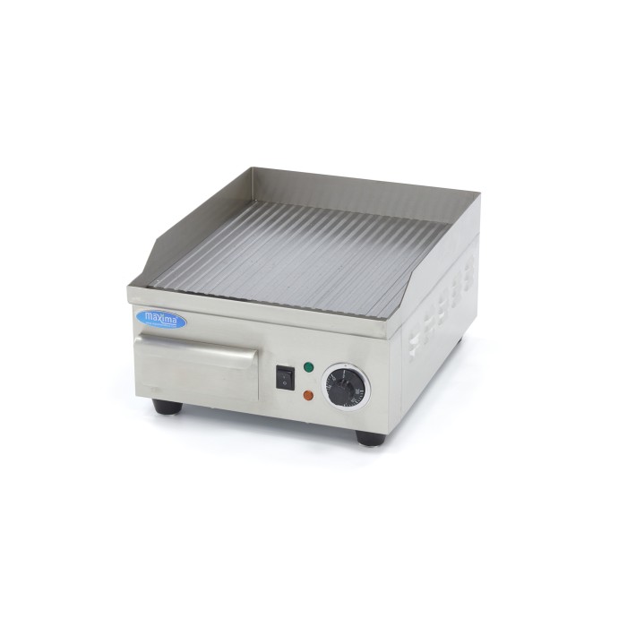 Grillplaat - Gegroefd - 36 cm - incl. Opvangbak