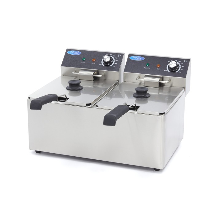 Frituurpan - 2x 8 L - 2 Manden - tot 2,8 Kg Frites