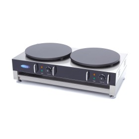 Crepebakplaat - Dubbele Crepes - 2 x 40 cm - incl. Beslagverdeler