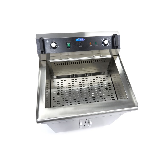 Frituurpan - 35 L - 1 Mand - met Tapkraan - 400V