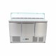 Pizzawerkbank - 137 cm - 3 Deuren - 8 x 1/6 GN - incl. Glazen Afdekking