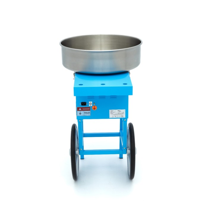 Suikerspinmachine – Ø 52 cm – Blauw – met Onderstel