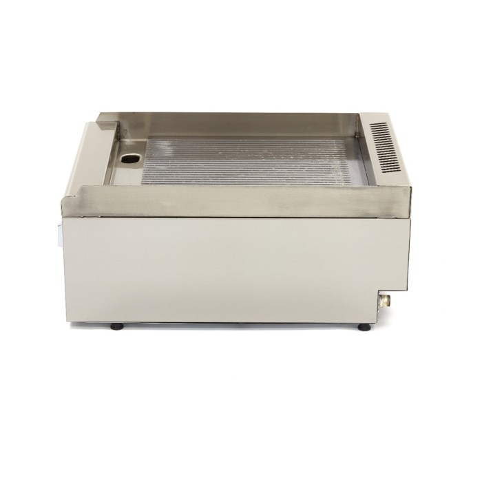 Horeca Grillplaat - Gegroefd - Enkel - 60 cm Diep - Gas
